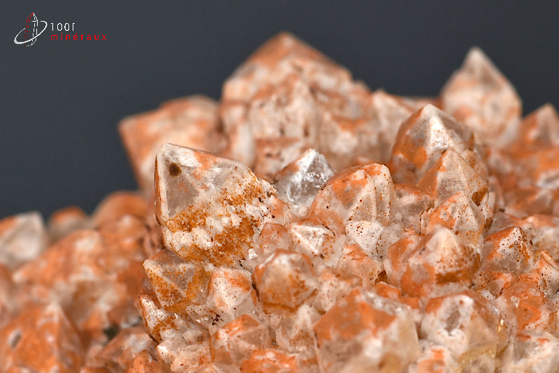 Minéral cristallisé de quartz hématoïde de France