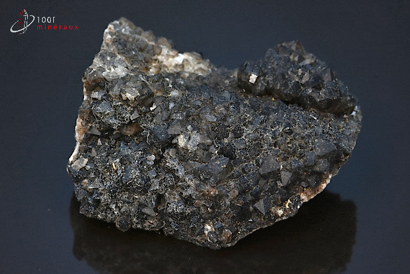 Minéral cristallisé de quartz morion de France