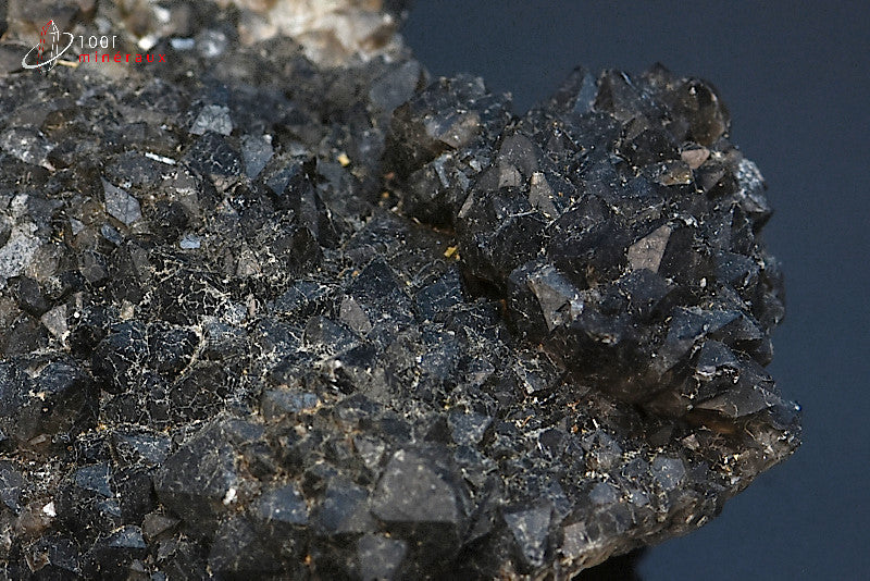 Minéral cristallisé de quartz morion de France