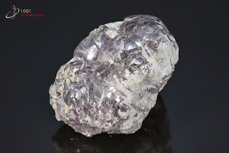 Minéral cristallisé de lépidolite lilas du Brésil