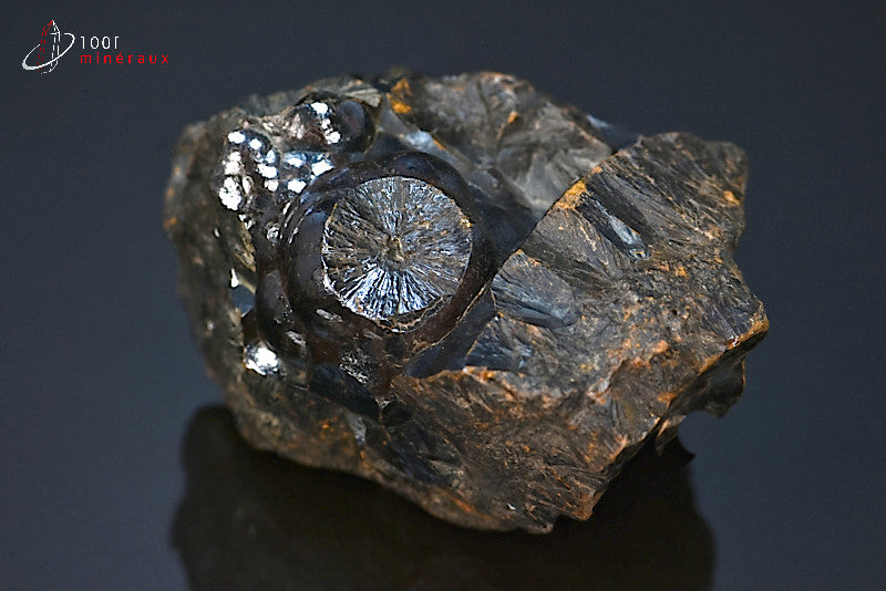 Minéral cristallisé d'hématite mamelonnée du Maroc