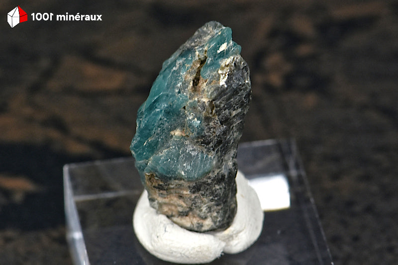 Grandidiérite vert-bleu Madagascar 3g - Pierre rare borosilicate