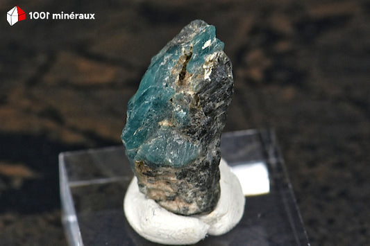 Grandidiérite vert-bleu Madagascar 3g - Pierre rare borosilicate
