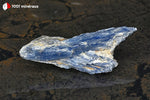 Kyanite bleue sur Quartz translucide du Brésil - 53 g / BE910 - Vignette | 1001 minéraux