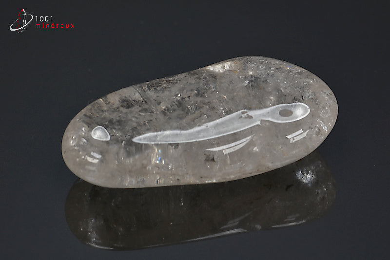 Minéral poli de cristal de roche du Brésil