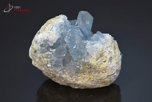 Minéral cristallisé de célestine de Madagascar