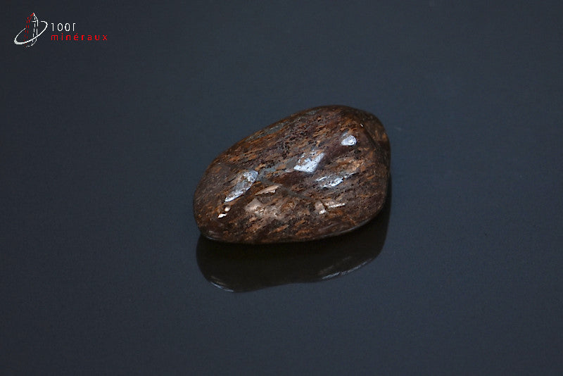 Minéral poli de bronzite marron des Etats-Unis