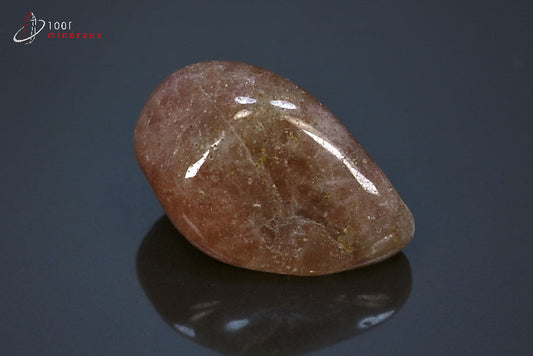 Minéral poli d'aventurine rouge d'Inde