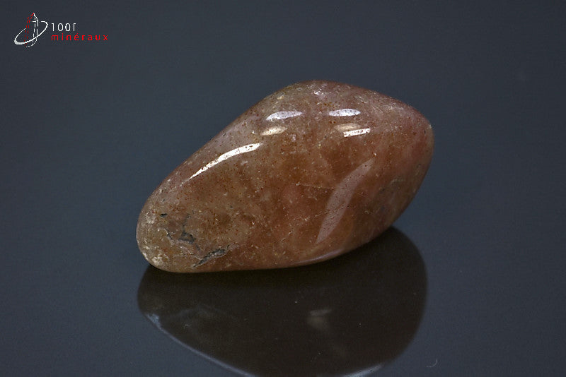 Minéral poli d'aventurine rouge d'Inde