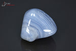 Agate Blue lace polie - Namibie - pierres polies 3,6 cm / 35g / BF496 - Vignette | 1001 minéraux