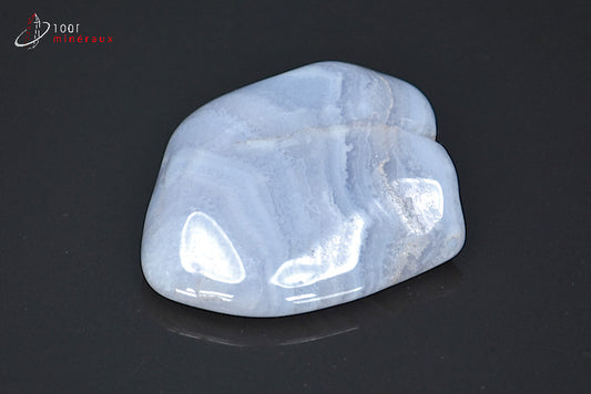 Minéral d'agate blue lace polie bleue de Namibie