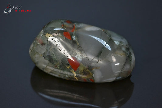 Minéral poli d'héliotrope d'Afrique du sud