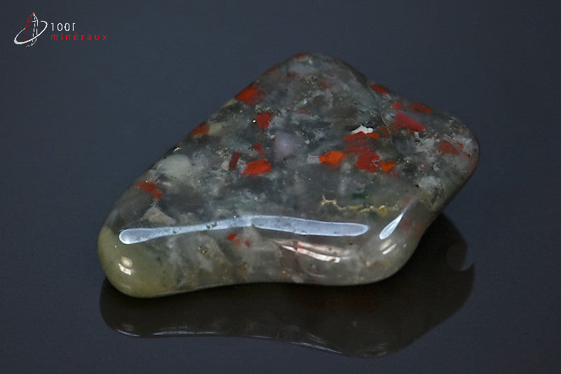 Minéral poli d'héliotrope d'Afrique du sud