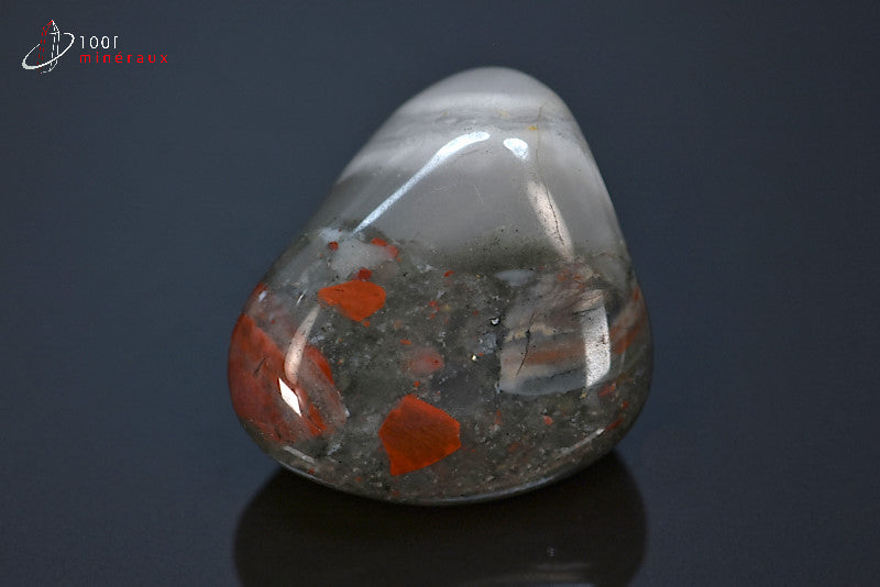 Minéral poli d'héliotrope d'Afrique du sud