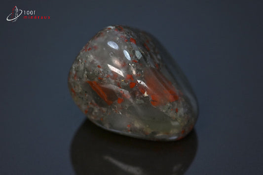 Minéral poli d'héliotrope d'Afrique du sud