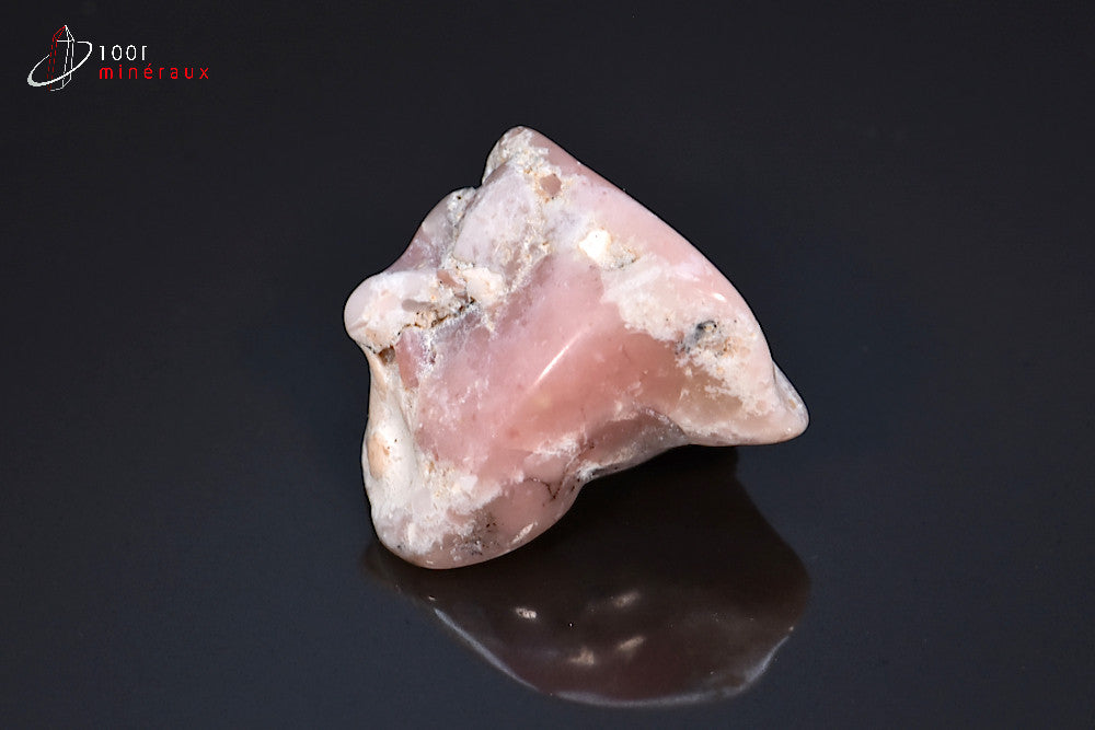 Minéral poli d'opale rose du Pérou