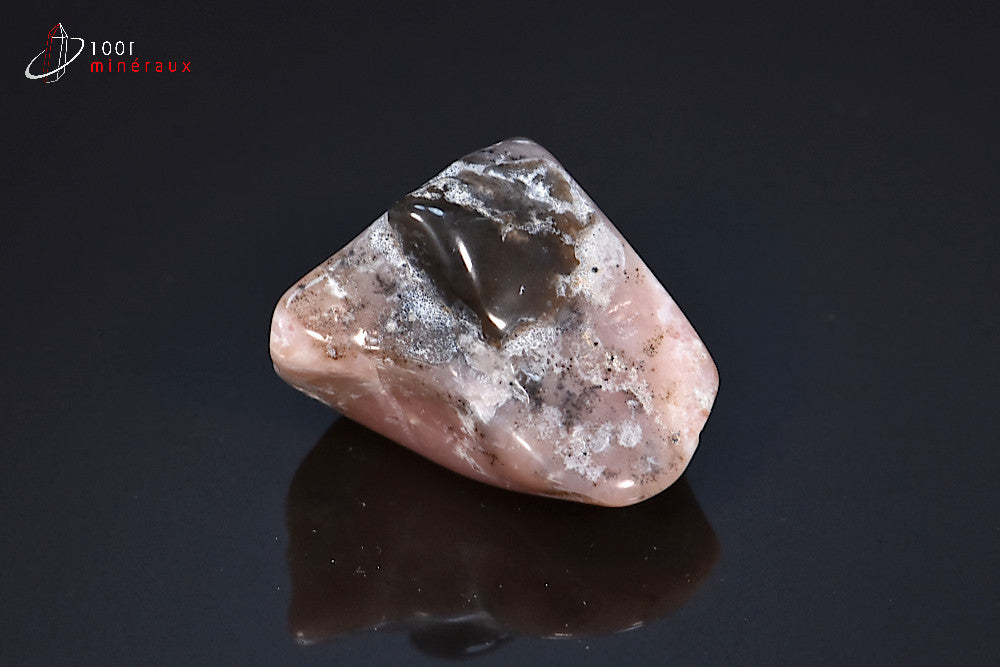 Minéral poli d'opale rose du Pérou