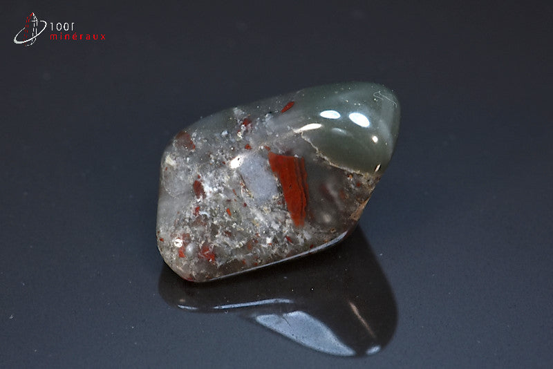 Minéral poli d'héliotrope d'Afrique du sud