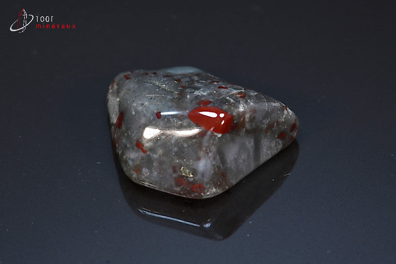 Minéral poli d'héliotrope d'Afrique du sud