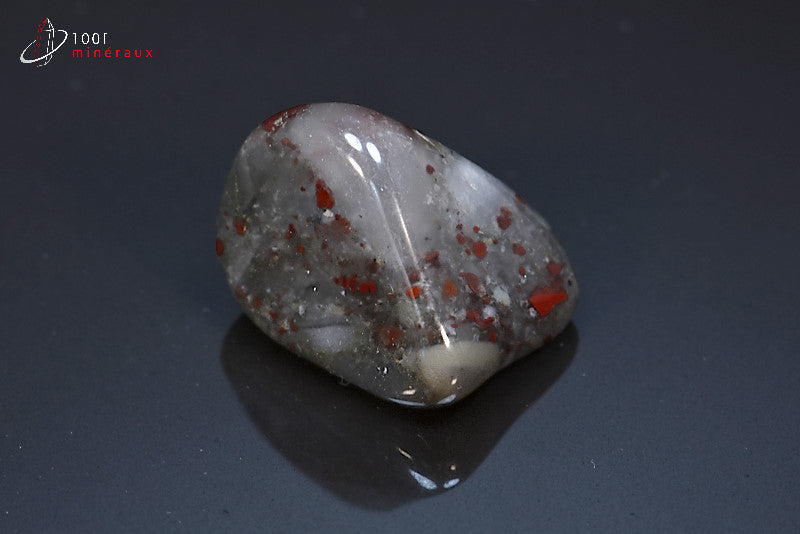 Minéral poli d'héliotrope d'Afrique du sud