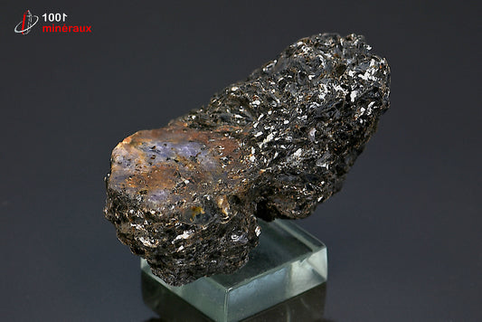 Minéral cristallisé de saphir sur biotite de Madagascar