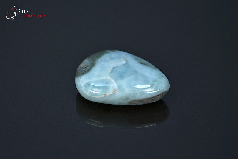 Minéral poli de larimar bleu de République dominicaine