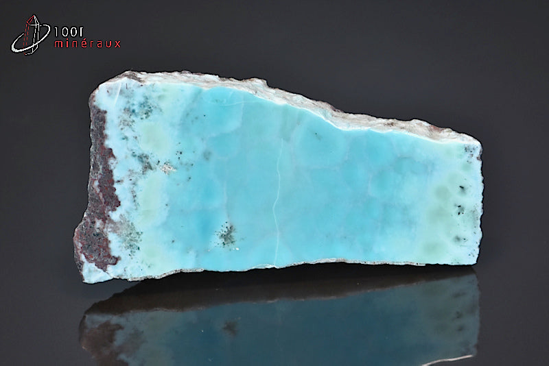 Minéral poli de larimar bleu de République dominicaine