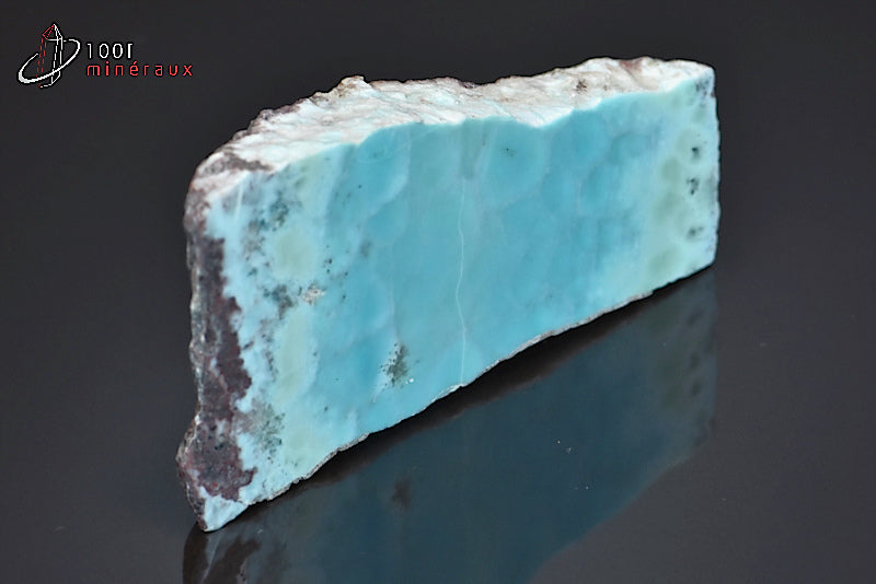 Minéral poli de larimar bleu de République dominicaine