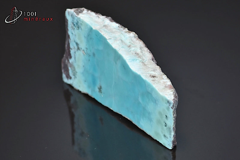 Minéral poli de larimar bleu de République dominicaine