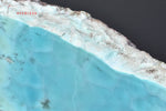 Plaque de Larimar 1 face polie - République Dominicaine - pierres polies 8,6 cm / 101 g / BG313 - Vignette | 1001 minéraux