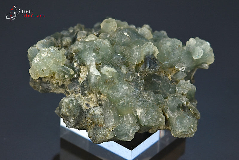 Minéral cristallisé de prehnite verte et épidote du Maroc