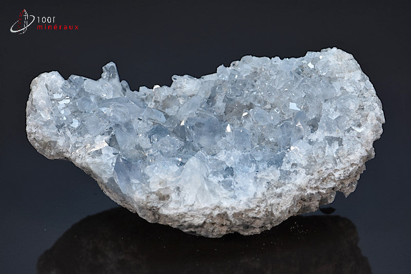 Minéral cristallisé de célestine de Madagascar