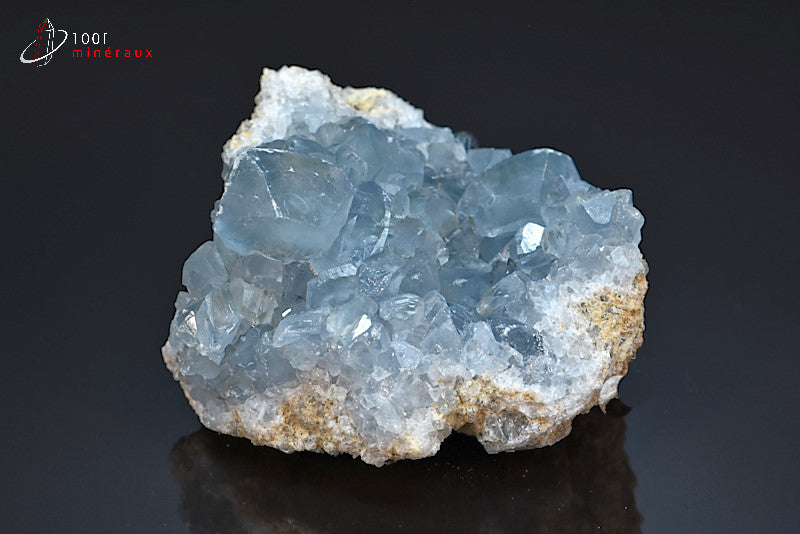 Minéral cristallisé de célestine de Madagascar