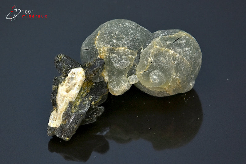 Minéral cristallisé d'épidote et prehnite du Mali