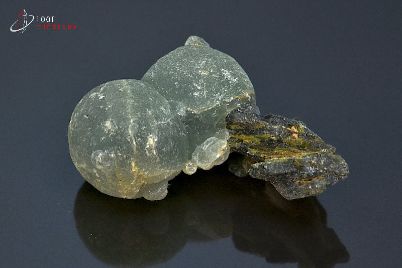 Minéral cristallisé d'épidote et prehnite du Mali