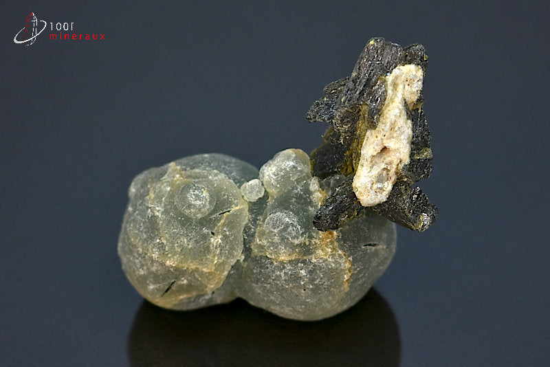 Minéral cristallisé d'épidote et prehnite du Mali