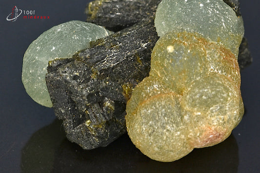 Minéral cristallisé d'épidote et prehnite du Mali