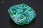 Chrysocolle sur Malachite forme libre polie - R.D. Congo - minéraux polis 6,6 cm / 169g / BH558 - Vignette | 1001 minéraux