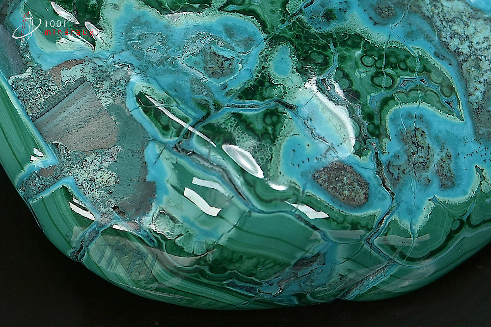 Minéral poli de chrysocolle du République démocratique du Congo