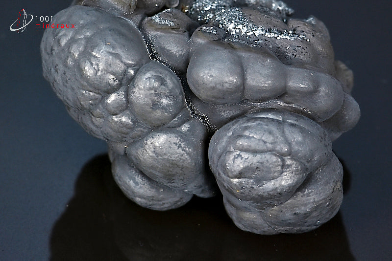 Minéral cristallisé de romanèchite noire du Brésil