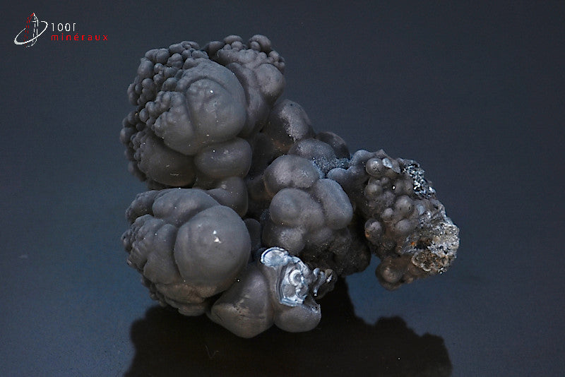 Minéral cristallisé de romanèchite noire du Brésil