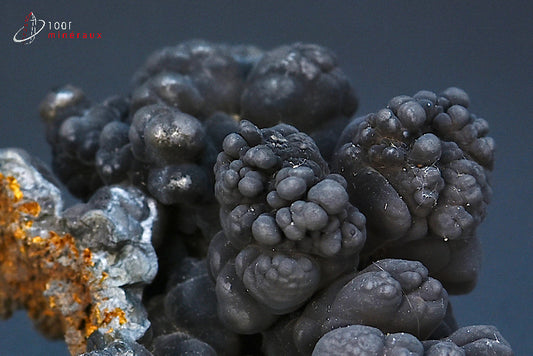 Minéral cristallisé de romanèchite noire du Brésil