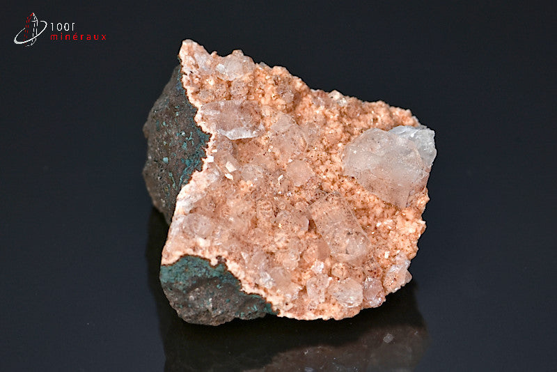 Minéral cristallisé d'Apophyllite et heulandite d'Inde