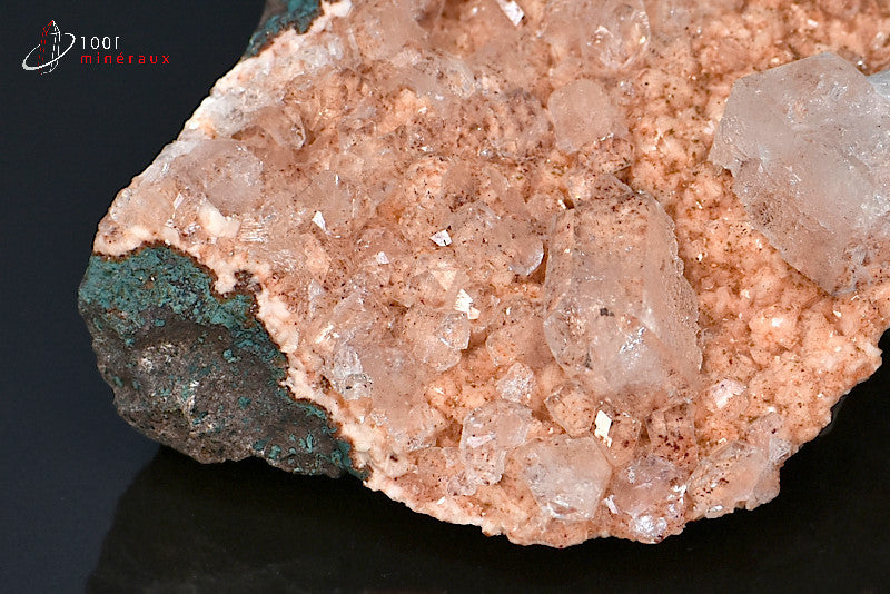 Minéral cristallisé d'Apophyllite et heulandite d'Inde