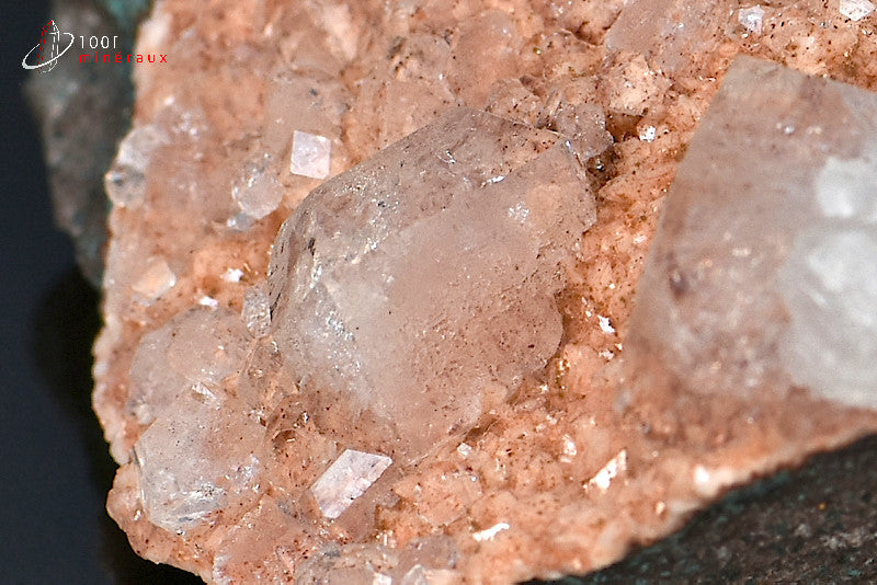 Minéral cristallisé d'Apophyllite et heulandite d'Inde