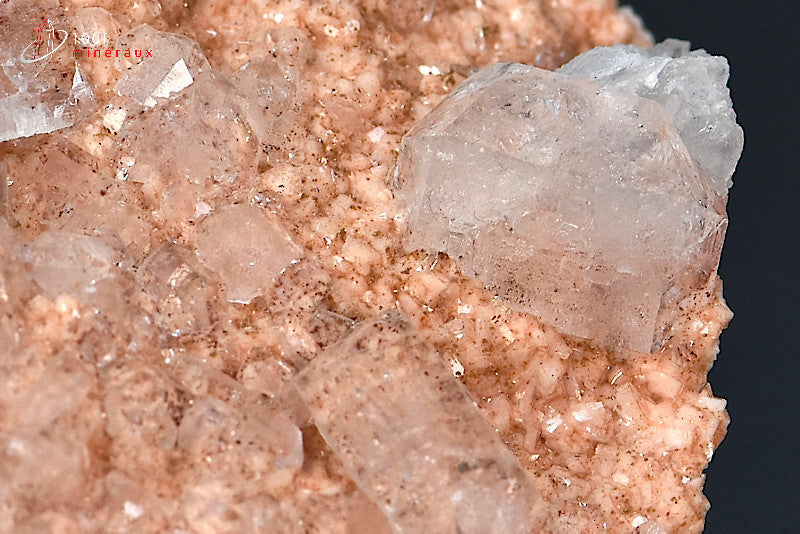 Minéral cristallisé d'Apophyllite et heulandite d'Inde