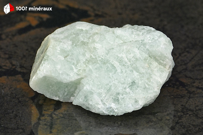 Aigue-marine brute du Brésil - Vue d'ensemble, bloc de 55 g - BJ138