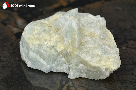 Aigue-marine brute du Brésil - Vue d'ensemble, bloc de 59 g - BJ144