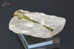 Tourmaline verte sur Quartz - Brésil - minéraux à cristaux 4,5 cm / 28g / BJ405 - Vignette | 1001 minéraux