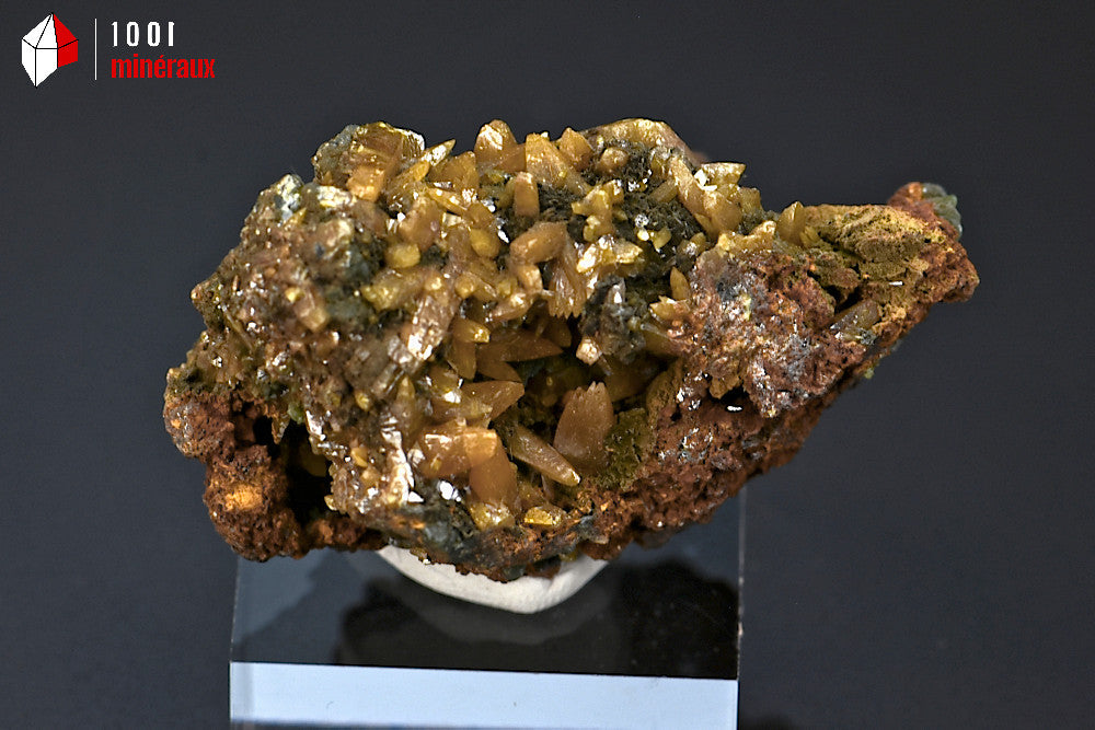 Minéral cristallisé de pyromorphite jaune du Mexique